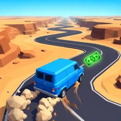 Play Desert Drift: Endless ZigZag Drive Game